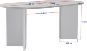 Τραπέζι Τραπεζαρίας Ξύλο Μαύρο SABLIN 180x89,5x75