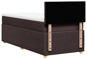 ΚΡΕΒΑΤΙ BOXSPRING ΜΕ ΣΤΡΩΜΑ ΣΚΟΥΡΟ ΚΑΦΕ 90X200 ΕΚ. ΥΦΑΣΜΑΤΙΝΟ 3289642