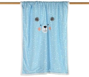 Κουβέρτα Fleece Αγκαλιάς (80x110) Με Γουνάκι Morven Karu J75 Γαλάζιο