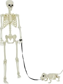 vidaXL Διακόσμηση Χάλογουιν Σκελετός 2 pcs Λευκό Πολυπροπυλένιο