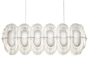Κρεμαστό Φωτιστικό Οροφής LED 30W Χειροποίητο Οβάλ Φύλλα Χρυσού Fiordlys Slamp-FRDSXXLWHT01T00LINEU-Λευκό FRDSXXLWHT01T00LINEU