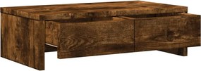 vidaXL Βάση Οθόνης με Συρτάρια Καπνιστή Δρυς 50x27x15 εκ Επεξεργ. Ξύλο