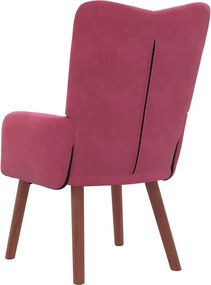 vidaXL Πολυθρόνα Κόκκινο 63 x 67 x 94 εκ. Βελούδο