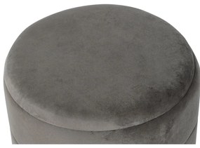 Υποπόδια DKD Home Decor Χρυσό Σκούρο γκρίζο πολυεστέρας Μέταλλο 38 x 38 x 41 cm