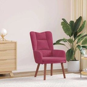 vidaXL Πολυθρόνα Κόκκινο 63 x 67 x 94 εκ. Βελούδο