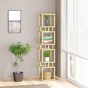 Ραφιέρα μεταλλική επιδαπέδια Kubo χρυσό 30x30x150 εκ. 30x30x150 εκ.