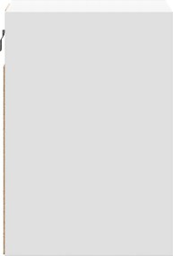 vidaXL Κομοδίνα Επιτοίχια με Φώτα LED 2 τεμ. Λευκά