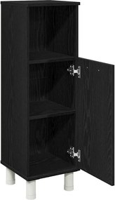 vidaXL Ντουλάπι Μπάνιου Μαύρη Οξυά 30 x 30 x 95 cm Επεξεργασμένο Ξύλο