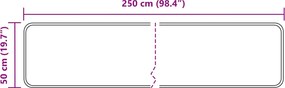 vidaXL Χαλί Runner MARSA Μπεζ και Μαύρο 50 x 250 εκ. Πολυέστερ και PVC
