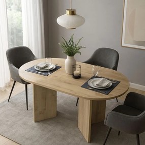 Τραπέζι Cortado Megapap χρώμα sapphire oak 138x80x75εκ.