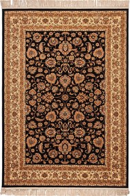 Χαλί Isfahan 3783B Black-Cream Βιοκαρπέτ 133X190cm