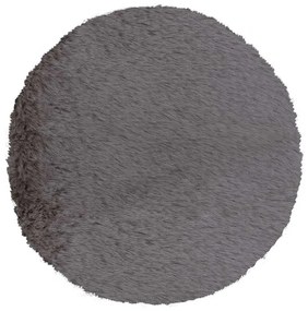 Γούνινο Στρογγυλό Χαλί (Φ160) Βιοκαρπέτ Krolik R04 D Grey
