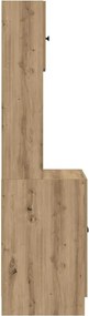vidaXL Πλαϊνός πάγκος κουζίνας Artisan Oak 60 x 50 x 180 εκ