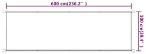 vidaXL Τέντα Κάθετη Taupe 100 x 600 εκ. από Ύφασμα Oxford