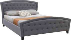 Κρεβάτι Alexia Megapap υφασμάτινο χρώμα γκρι 160x200εκ.