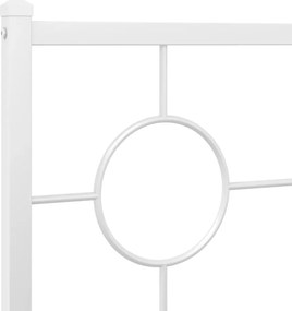 vidaXL Ανταλλακτικό κεφαλάρι Λευκό 193 εκ. Μεταλλικό