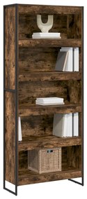 vidaXL Βιβλιοθήκη 2 pcs Καπνιστό Δρύς 80 x 30 x 155 εκ