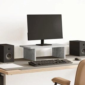 vidaXL Βάση Οθονών Γκρι του Σκυροδέματος 50x27x15 εκ. από Επεξ. Ξύλο