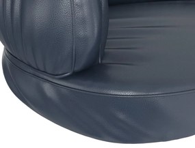 vidaXL Εργονομικό Κρεβάτι Σκύλου Σκούρο Μπλε 75 x 53 εκ. Συνθετ. Δέρμα