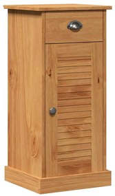 vidaXL Ντουλάπα Μπάνιου καφέ μελί 37.5 x 34 x 80 εκ Μασίφ ξύλο πεύκου