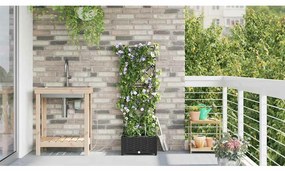 vidaXL Ζαρντινιέρες κήπου Μαύρο 40 x 40 x 126 cm Ατσάλι