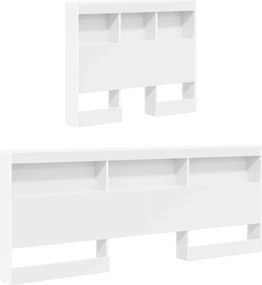vidaXL Κρεβάτι Βιβλιοθήκης Λευκό 90 x 190 cm Επεξεργασμένο ξύλο