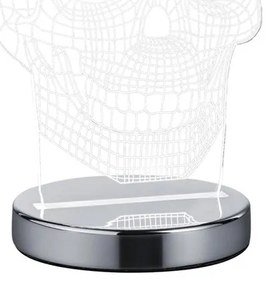 Φωτιστικό Επιτραπέζιο Reality Lighting -RL SKULL R52461106 Χρώμιο (Chrome) 3000+4000+6500K