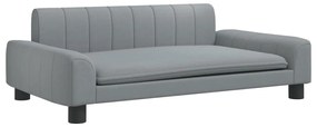 vidaXL Καναπές Παιδικός Ανοιχτό Γκρι 90 x 53 x 30 εκ. από Ύφασμα