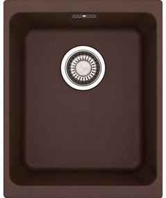 Franke Kubus KBG 110-34 Dark Brown Υποκαθήμενος Γρανιτένιος Νεροχύτης 45cm