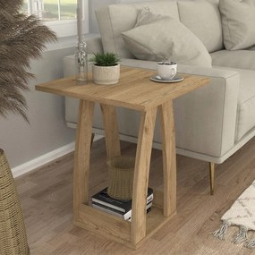 Megapap Τραπεζάκι Βοηθητικό - Κομοδίνο Deros Sepet Oak 45x45x56εκ.