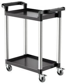VEVOR Heavy Duty Utility Cart 300 lbs Capacity 2-tier Service Cart with Wheels
