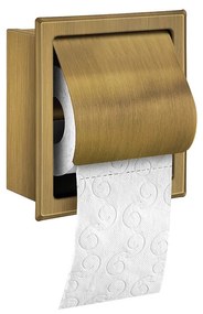 Χαρτοθήκη Εντοιχιζόμενη με Καπάκι W15xD7xH16 cm Inox Aisi 304 Bronze Mat Sanco Toilet Roll Holders Pro 0850-M25