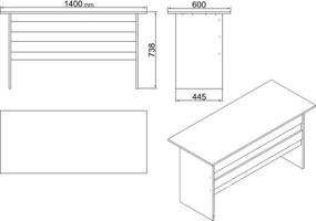Office Furniture Set Vo8-W White
