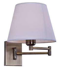 Φωτιστικό Τοίχου - Απλίκα SE 121-1AB DENNIS WALL LAMP BRONZE Γ2 - Ύφασμα - 77-3561