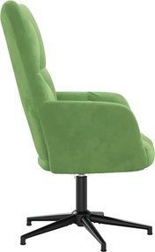 vidaXL Πολυθρόνα Relax Ανοιχτό Πράσινο Βελούδινη