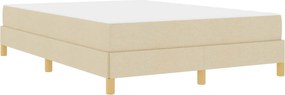 vidaXL Κρεβάτι με ελατήρια με στρώμα Κρεμ 140 x 200 cm ύφασμα