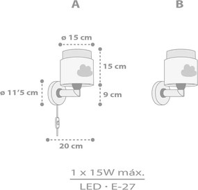 Baby Dreams Gray απλίκα τοίχου (76019E)