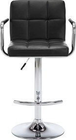 vidaXL Σκαμπό Μπαρ 2 τεμ. Μαύρα από Συνθετικό Δέρμα