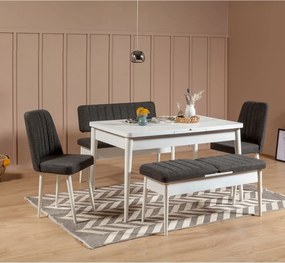 Ταμπουρέ Λευκό / Ανθρακί VINA 110x40x48