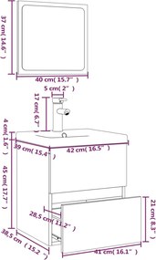 vidaXL Σετ Επίπλων Μπάνιου Γκρι Sonoma Επεξεργασμένο Ξύλο