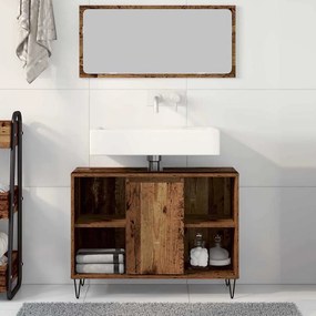 vidaXL Ντουλάπι Μπάνιου Παλιό Ξύλο 80 x 33 x 60 εκ Επεξεργασμένο ξύλο
