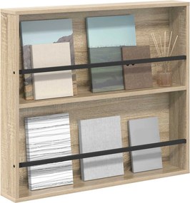 vidaXL Ράφι Περιοδικών Δρύς Sonoma 80 x 12 x 70 εκ Επεξεργασμένο ξύλο