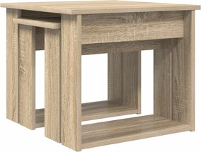 vidaXL Σετ Τραπεζιού Για Καφέ 2 pcs Δρύς Sonoma Επεξεργασμένο ξύλο