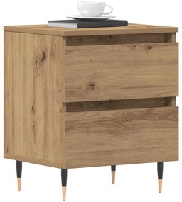 vidaXL Κομοδίνο artisan δρυς 40 x 35 x 50 εκ. Επεξεργασμένο ξύλο