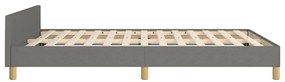 vidaXL Σκελετός Κρεβατιού Χωρίς Στρώμα Σκ. Γκρι 140x190 εκ. Υφασμάτινο