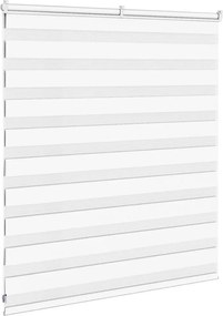 vidaXL Ζέβρα τυφλή Λευκό Πλάτος υφάσματος 120,9 εκ. Πολυεστέρας