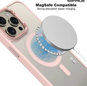 Θήκη Magnetic MagMetal Sonique Apple iPhone 16 Plus Ροζ