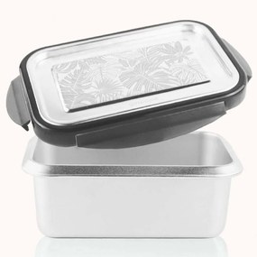 Δοχείο Φαγητού Foody Jungle GSJFOM3 18,6x12,7x7m 1000ml Inox-Black Gaspajoe Steel,Siliecone