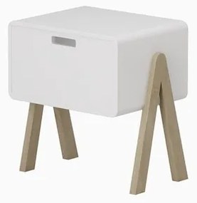 ALFA SET  Κομοδίνο Ξύλινο Λακαριστό 50x40x60cm Alfa Set Lauress BEST-1111013