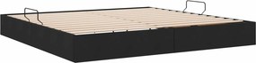 vidaXL Κρεβάτι Οθωμανικού Τύπου Μαύρο 200 x 200 cm ύφασμα